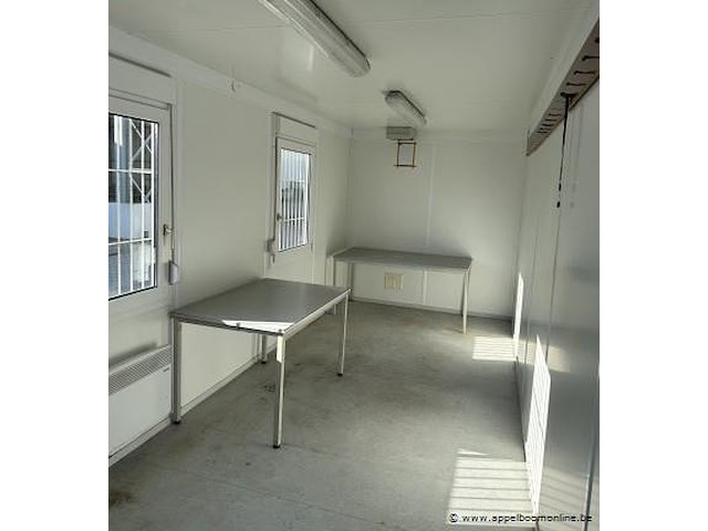 Bureaucontainer, met ramen, deur, tafels, verwarming, verlichting - afbeelding 4 van  4