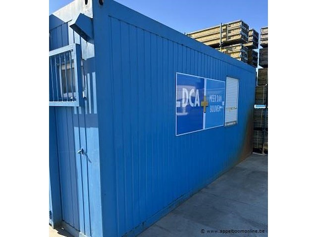 Bureaucontainer, met tafel, stoelen, verwarming en ramen - afbeelding 4 van  4