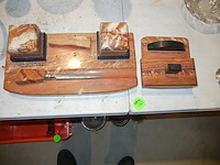 Bureausetje in marmer (stempels + briefopenen er inkthouder) - afbeelding 1 van  1