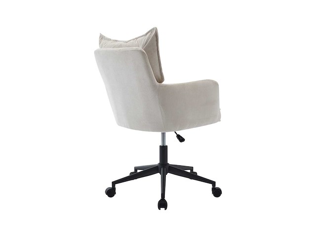 Bureaustoel - corduroy - crème en zwart - verstelbare hoogte door pascal morabito - afbeelding 7 van  8