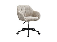 Bureaustoel - getextureerde stof - beige - verstelbare hoogte - afbeelding 1 van  1