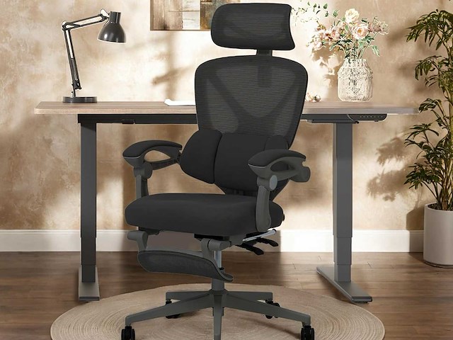 Bureaustoel, 3d hoofdsteun, ergonomische draaibare meshstoel - afbeelding 1 van  9