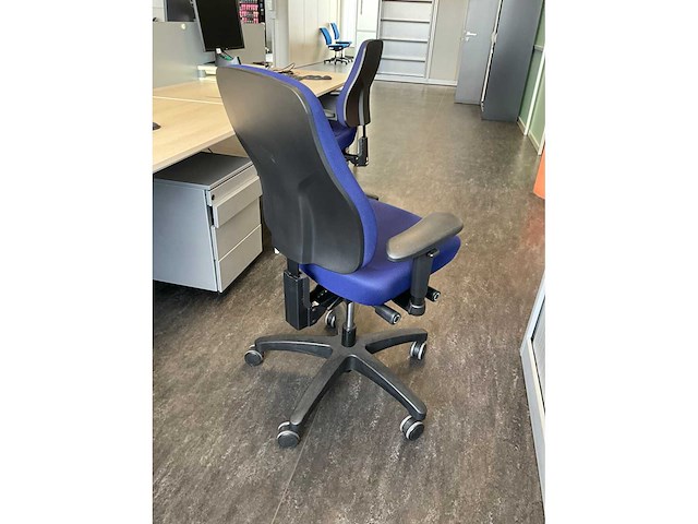 Bureaustoel (blauw) (4x) - afbeelding 5 van  5