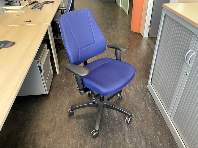 Bureaustoel (blauw) (4x) - afbeelding 1 van  7