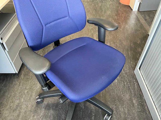 Bureaustoel (blauw) (4x) - afbeelding 5 van  7