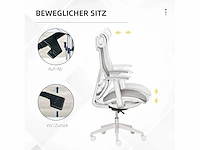 Bureaustoel bureaustoel gamingstoel met hoofdsteun lendenkussen - afbeelding 4 van  6