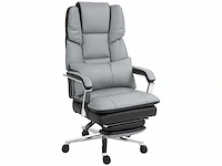 Bureaustoel, ergonomisch, verstelbaar, 63x71x123-129cm, lichtgrijs/zwart - afbeelding 2 van  5