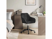 Bureaustoel, ergonomische stoel, fluweel, zwart