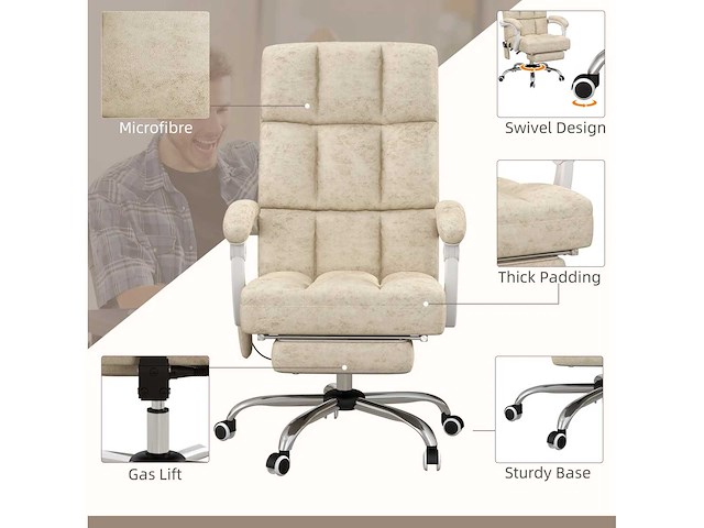 Bureaustoel met massage- en verwarmingsfunctie - afbeelding 8 van  9