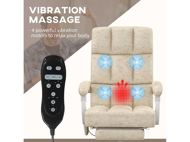 Bureaustoel met massage- en verwarmingsfunctie - afbeelding 5 van  9