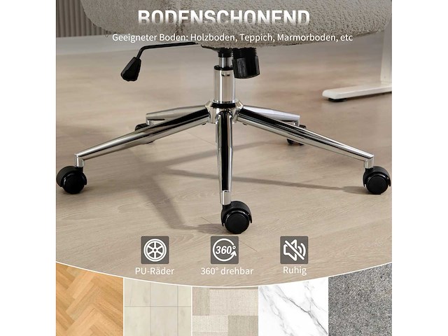 Bureaustoel met verstelbare hoofdsteun, ergonomische bureaustoel - afbeelding 5 van  6