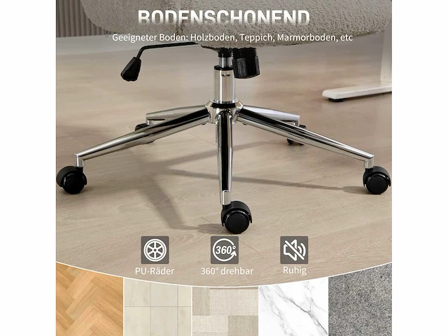 Bureaustoel met verstelbare hoofdsteun, ergonomische bureaustoel - afbeelding 5 van  5