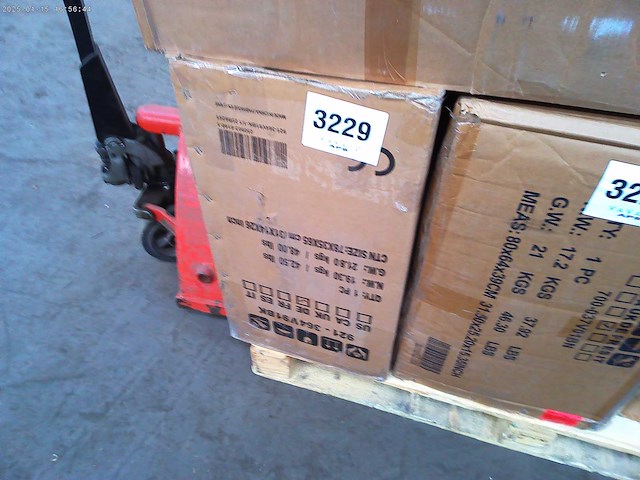 Bureaustoel met verwarmde massage met verstelbare hoogte achterleuning in zwart linnen canvas - afbeelding 3 van  11