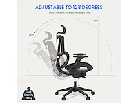 Bureaustoel met voetsteun, 2d hoofdsteun, 4d armsteun en onafhankelijke lendensteun - afbeelding 6 van  9