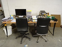 Bureautafel + 2x bureaustoel - afbeelding 1 van  3