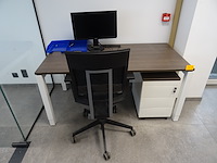 Bureautafel + ladekastje en bureaustoel - afbeelding 1 van  6