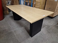 Bureautafel met blad in lichte eik laminaat 180 x 88cm - afbeelding 1 van  6