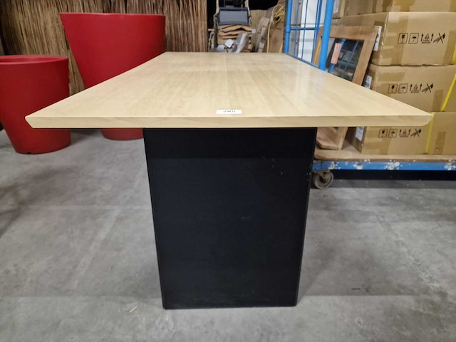 Bureautafel met blad in lichte eik laminaat 180 x 88cm - afbeelding 3 van  6