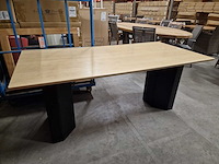 Bureautafel met blad in lichte eik laminaat 180 x 88cm - afbeelding 4 van  6