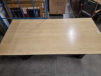 Bureautafel met blad in lichte eik laminaat 180 x 88cm - afbeelding 5 van  6