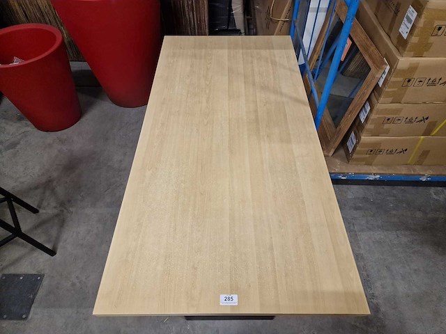 Bureautafel met blad in lichte eik laminaat 180 x 88cm - afbeelding 6 van  6