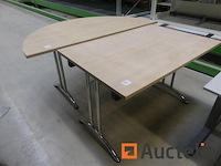 Bureautafel met opvouwbare metalen basis (9424-040)