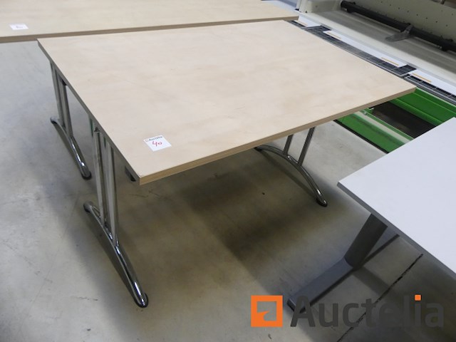 Bureautafel met opvouwbare metalen basis (9424-040) - afbeelding 2 van  7
