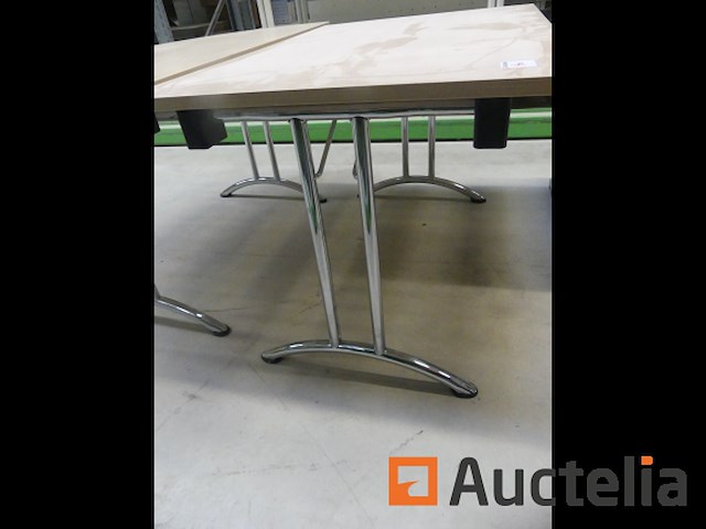Bureautafel met opvouwbare metalen basis (9424-040) - afbeelding 3 van  7
