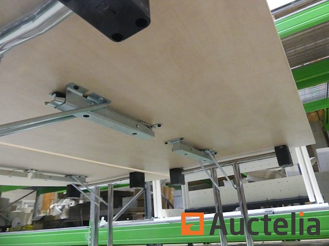 Bureautafel met opvouwbare metalen basis (9424-040) - afbeelding 4 van  7