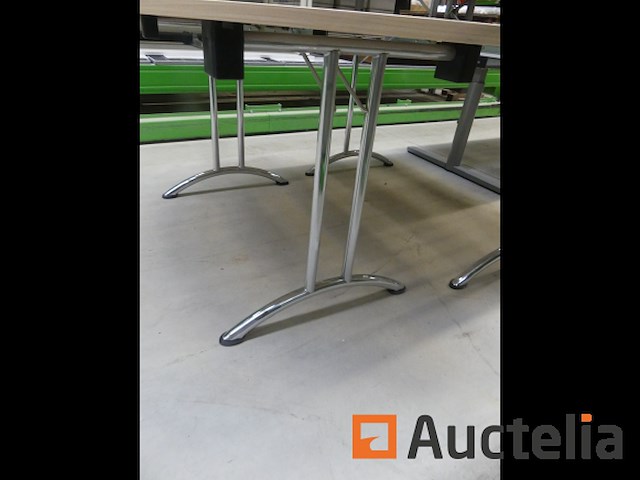 Bureautafel met opvouwbare metalen basis (9424-040) - afbeelding 5 van  7