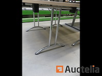 Bureautafel met opvouwbare metalen basis (9424-040) - afbeelding 5 van  7