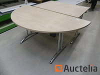 Bureautafel met opvouwbare metalen basis (9424-040) - afbeelding 6 van  7