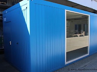 Bureelcontainer plm 6x3, vv dagramen en grote raam, tafels en radiator - afbeelding 2 van  4