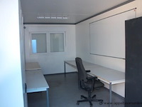 Bureelcontainer plm 6x3m, dagramen, 4 tafels, 2 kasten en stoel - afbeelding 3 van  6