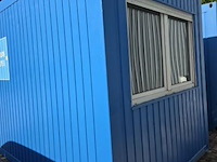 Bureelcontainer plm 6x3m, dagramen, tafel, kast, ijskastje en radiator - afbeelding 2 van  8
