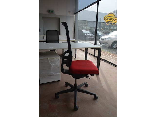 Bureeltafel 160x80x75 cm, bureelstoel, ladeblok met 3 laden, pc beugel - afbeelding 6 van  8