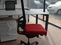 Bureeltafel 160x80x75 cm, bureelstoel, ladeblok met 3 laden, pc beugel - afbeelding 6 van  8