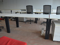 Bureeltafel 160x80x75 cm, bureelstoel, pc beugel - afbeelding 2 van  6