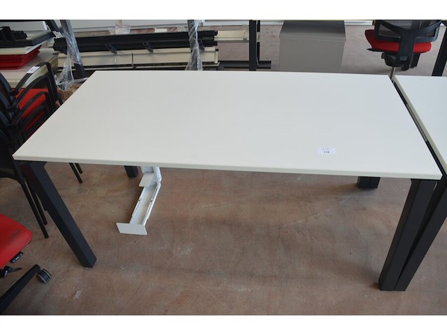 Bureeltafel 160x80x75 cm, bureelstoel, pc beugel - afbeelding 3 van  6