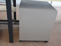 Bureeltafel 160x80x75 cm, pc beugel, bureelstoel, ladeblok met 1 deur - afbeelding 5 van  8