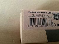 Busch-jaeger contactdoos met 1 x usb, polarwit (8x) - afbeelding 4 van  4