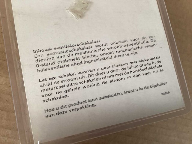 Busch-jaeger inbouw ventilatorschakelaar (144x) - afbeelding 3 van  3