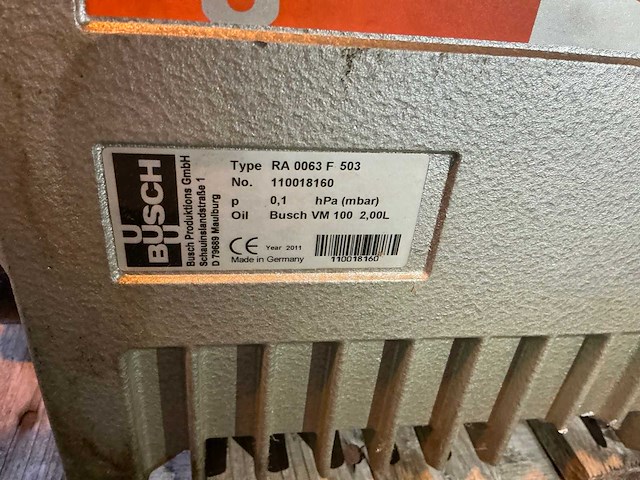 Busch ra 0063 f 503 vacuümpomp (3x) - afbeelding 6 van  6