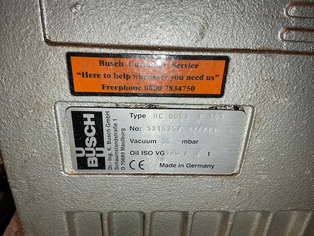 Busch rc 0063 e 501 vacuümpomp - afbeelding 5 van  6