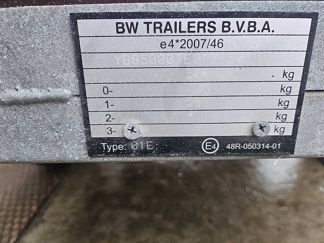 Bw aanhanger autotrailer - afbeelding 5 van  5