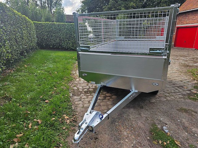 Bw trailers - 2025 - nieuw - ongeremde plateau aanhangwagen met draadnet - afbeelding 3 van  10