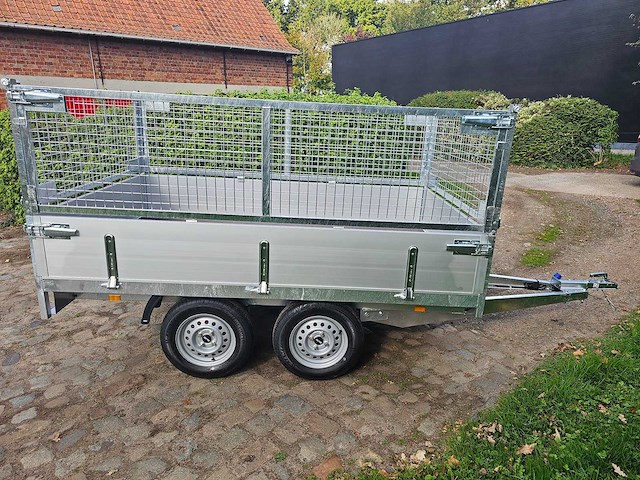 Bw trailers - 2025 - nieuw - ongeremde plateau aanhangwagen met draadnet - afbeelding 5 van  10