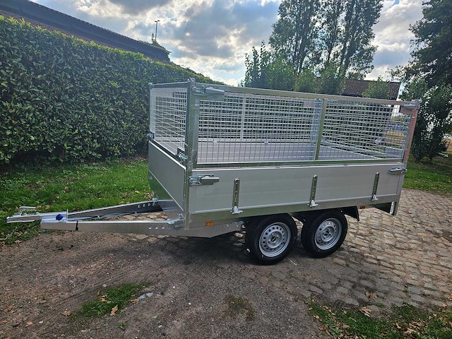 Bw trailers - 2025 - nieuw - ongeremde plateau aanhangwagen met draadnet - afbeelding 1 van  10