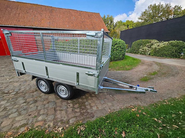 Bw trailers - 2025 - nieuw - ongeremde plateau aanhangwagen met draadnet - afbeelding 4 van  10