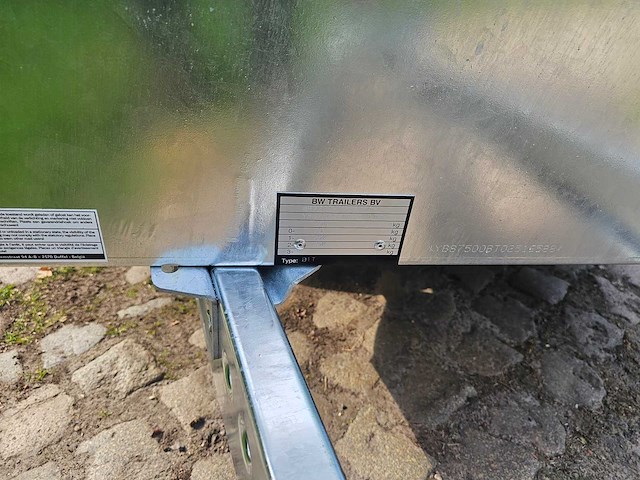 Bw trailers - 2025 - nieuw - ongeremde plateau aanhangwagen met draadnet - afbeelding 10 van  10